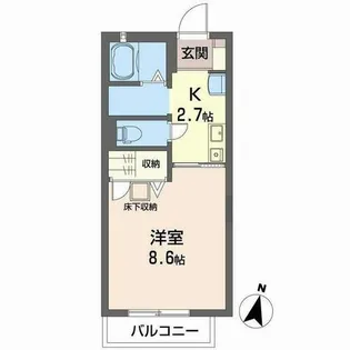 シャムロックコート【0106号室】の間取り