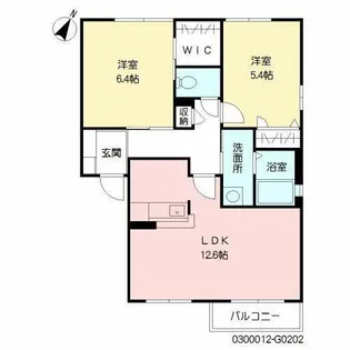 ハーティストN G棟【G0202号室】の間取り