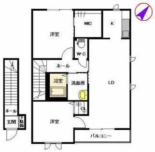 ELLE GARDEN II B棟【B0202号室】の間取り