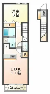 メゾンアンソレイエⅡ【2階】の間取り