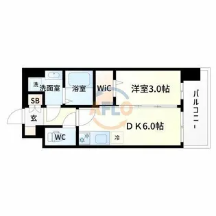 プレサンス東淀川駅前プローシェ【14階】の間取り