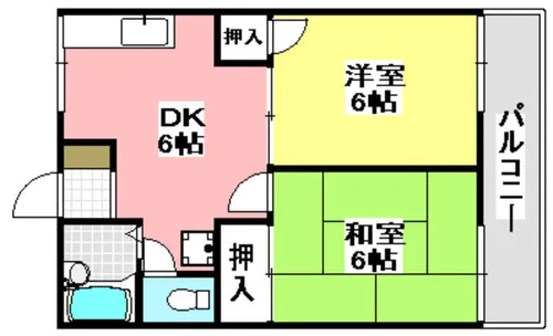 エバーグリーン【201号室】の間取り