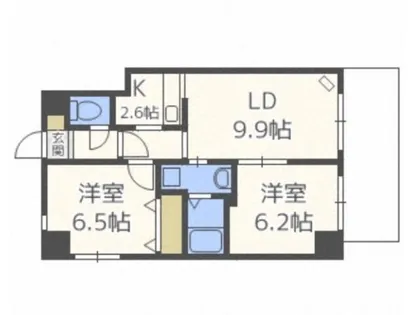 パルティーレ山鼻【2階】の間取り