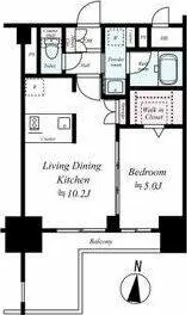 プレサンス丸の内城雅【8階】の間取り