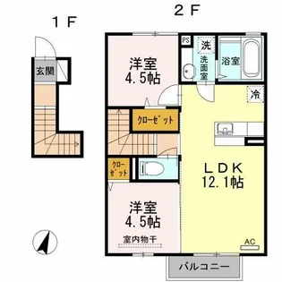 プルミエハヤシ【2階】の間取り