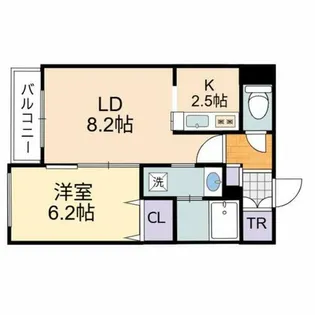 ラピス山の手【502号室】の間取り