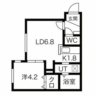 Burano学園前【4階】の間取り