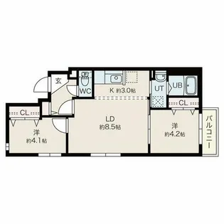 ファランドール手稲Ⅰ【3階】の間取り