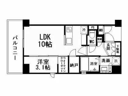 サンレリウス戸畑駅【11階】の間取り