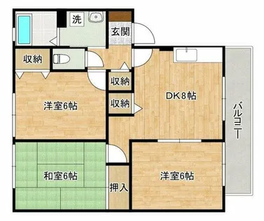 ウィンディア蜷田 A棟【2階】の間取り