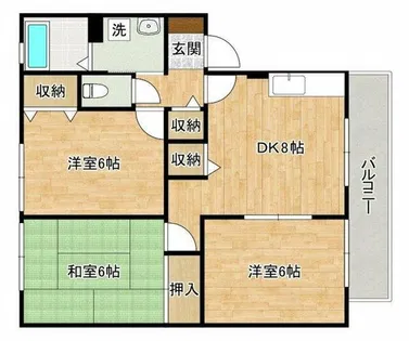ウィンディア蜷田 A棟【2階】の間取り
