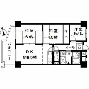 高槻センチュリーマンション【3階】の間取り