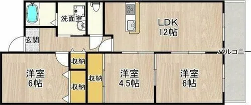 フォレスタ育和【2階】の間取り