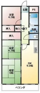 パル武庫北【4階】の間取り