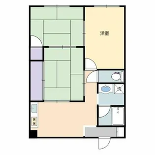 平和観光アパート上野町【20B号室】の間取り