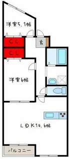 カサクレスト【2階】の間取り