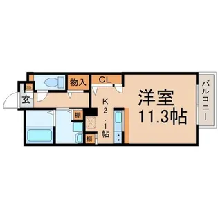 DAIKENN武庫之荘 ポルタA【1階】の間取り