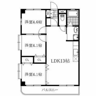 ジャンティ【4階】の間取り