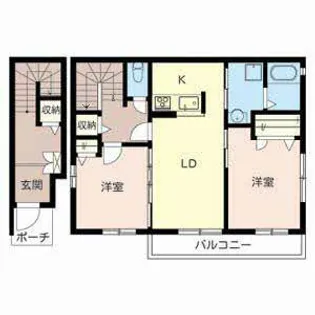 シャーメゾンリーフI【0201号室】の間取り