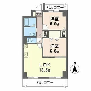 メディオグリシーナF【0101号室】の間取り