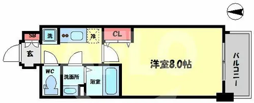 フォーリアライズ梅田レーベン【4階】の間取り