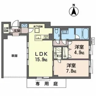 オーキッド 京都北山【0105号室】の間取り