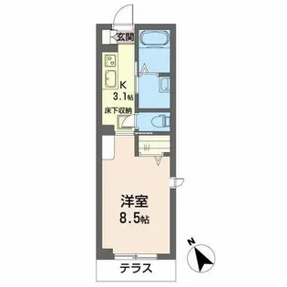 ルピナスガーデン【0103号室】の間取り