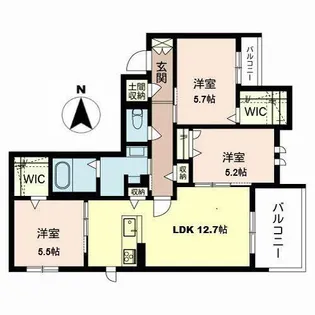 Bloom Stage【0201号室】の間取り