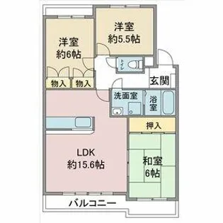 ラ・ファミーユⅠ【2階】の間取り