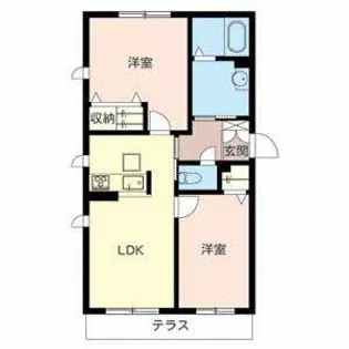 La.Neige 桂【0101号室】の間取り