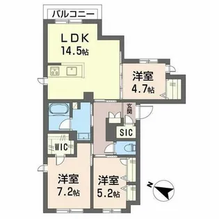 フクジュエール【0201号室】の間取り