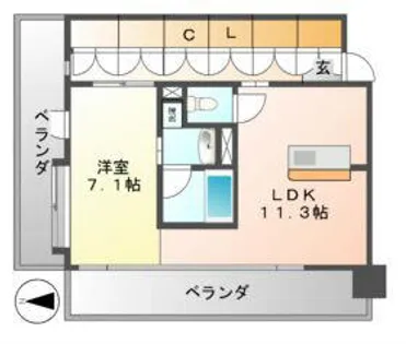 アーデン泉プレミア【10階】の間取り