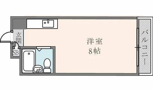 瓢箪山ハイツ【406号室】の間取り