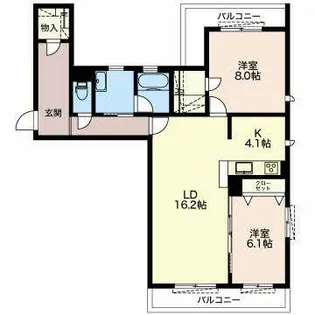 The Gran Moon【0205号室】の間取り