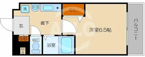エステムコート大阪城北天満の杜【6階】の間取り