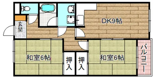 吉田ハイツ【1階】の間取り