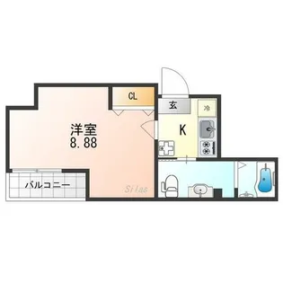 フラッティK&S千本寺之内【3階】の間取り