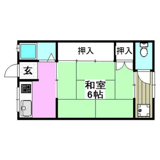 第3岡部コーポ【1-A号室】の間取り