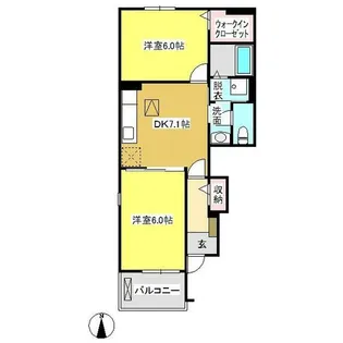 ガーデン ハウス サニー【1階】の間取り