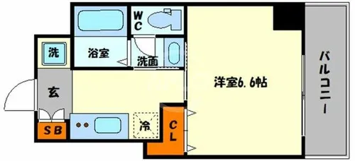 オアーゼ梅田東【10階】の間取り