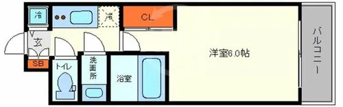 アドバンス西梅田ジェイス【5階】の間取り