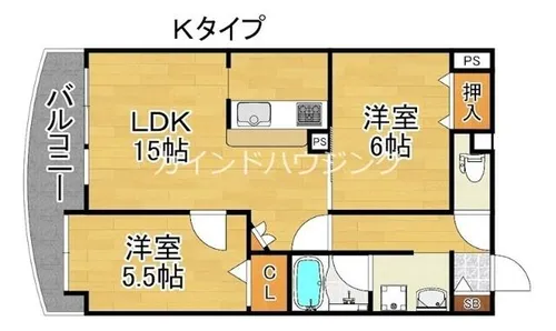 フェルザ住之江公園【10階】の間取り