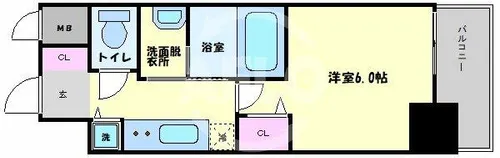 LiveCasa本町【7階】の間取り