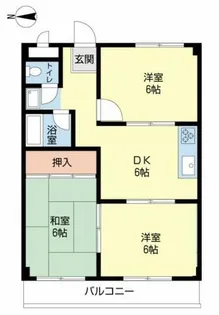 サンハイツ市岡【4階】の間取り