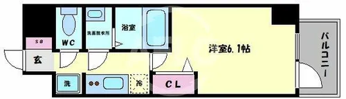 スプランディッド天王寺パークサイド【11階】の間取り