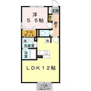 ラ・フォーレ名倉【1階】の間取り