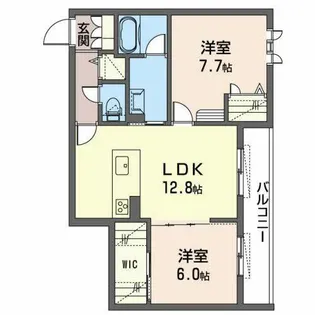 シャーメゾン プリマヴェーラ【0203号室】の間取り
