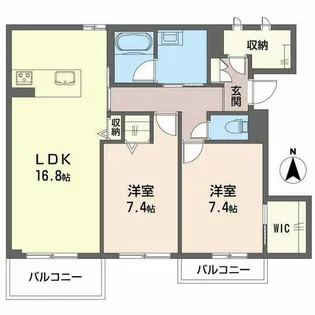 シャーメゾン ウィズ タカ I【0202号室】の間取り