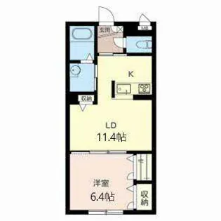 茨木シャーメゾン五日市【0103号室】の間取り