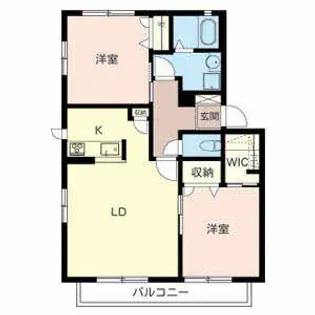 カーサ・西泉丘【2階】の間取り